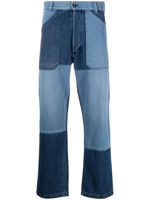 ETRO patchwork straight-leg jeans Blue 1W7500393