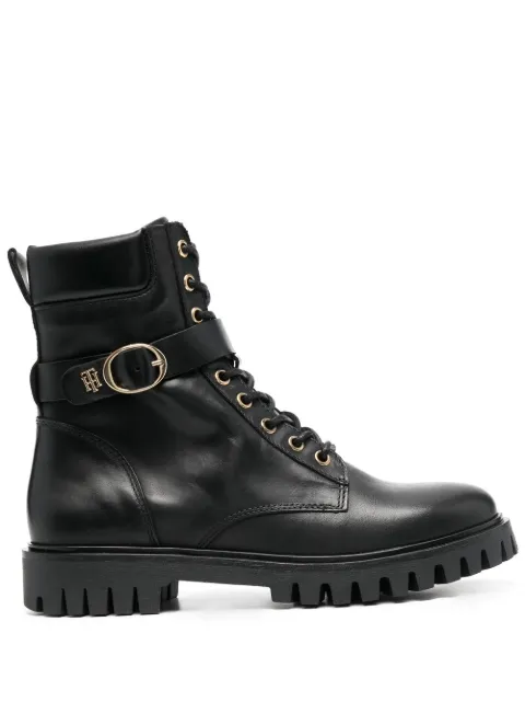 Tommy Hilfiger ankle-length leather biker boots Black FW0FW06734