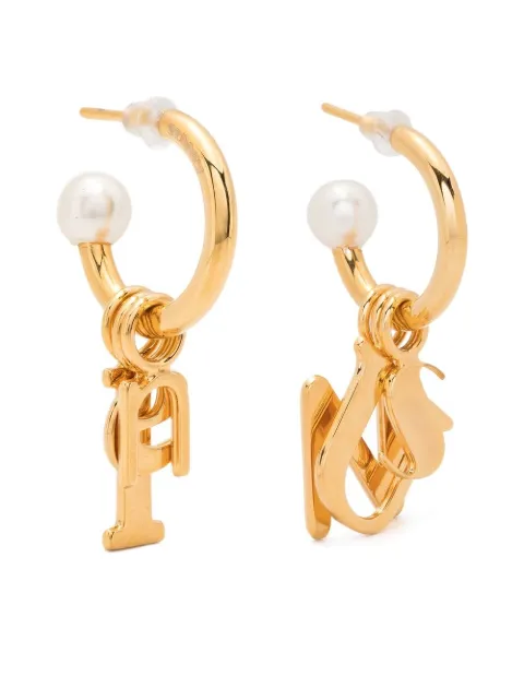 Sunnei logo-lettering earrings Gold MACCWJEW021