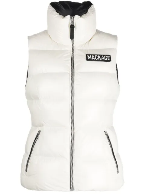 Mackage logo-patch padded gilet Neutrals CHAYA