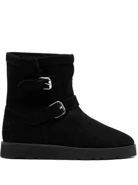 Kenzo buckle-detail suede boots Black FC62BT706L58