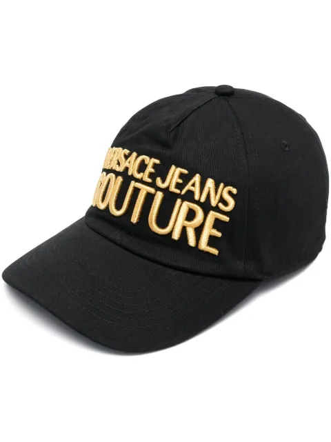 Versace Jeans Couture metallic-logo baseball cap Black 73GAZK10ZG010