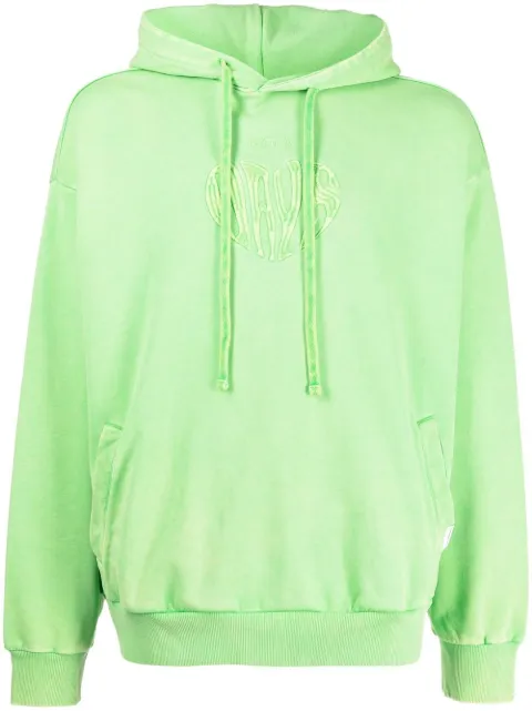 FIVE CM logo-embroidered drawstring hoodie Green 5CXSWV3106F2J