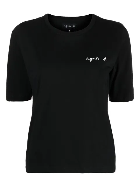 agnès b. logo-print cotton T-shirt Black EJ73S179