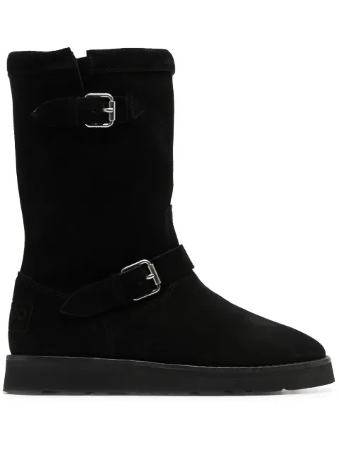 Kenzo buckle-detail suede boots Black FC62BT707L58