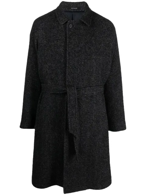 Tagliatore Salomon belted coat Black SALOMONSST340180S
