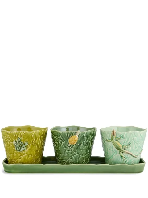 Bordallo Pinheiro 'Jardim De Insetos' set of three Green 65019407