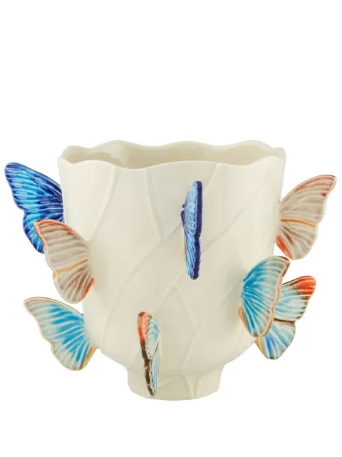 Bordallo Pinheiro 'Cloudy Butterflies' vase Neutrals 65029191