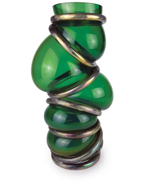 Vanessa Mitrani Chain Ring asymmetric vase Green 1200000136306