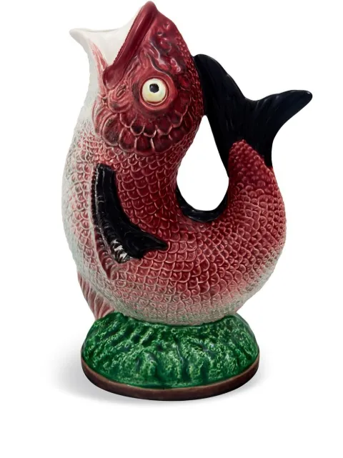 Bordallo Pinheiro 'Peixes' scaled pitcher Red 65001566