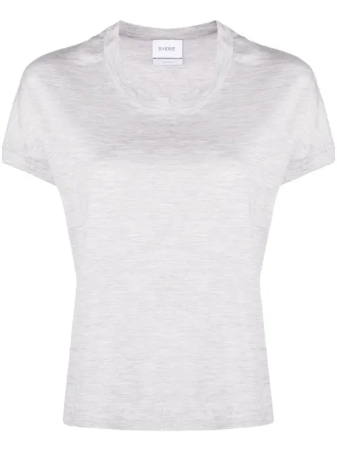 Barrie short-sleeve cashmere top Grey C200785