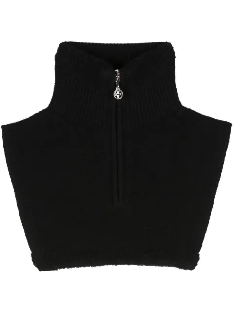 Barrie cashmere-blend zip-up collar Black C168847