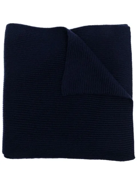 Polo Ralph Lauren ribbed knit wool scarf Blue 710886136002