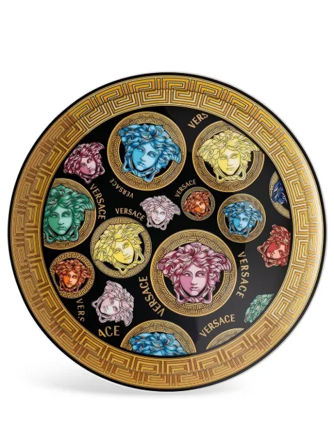 Versace Medusa Amplified porcelain plate Black 1933540376310217