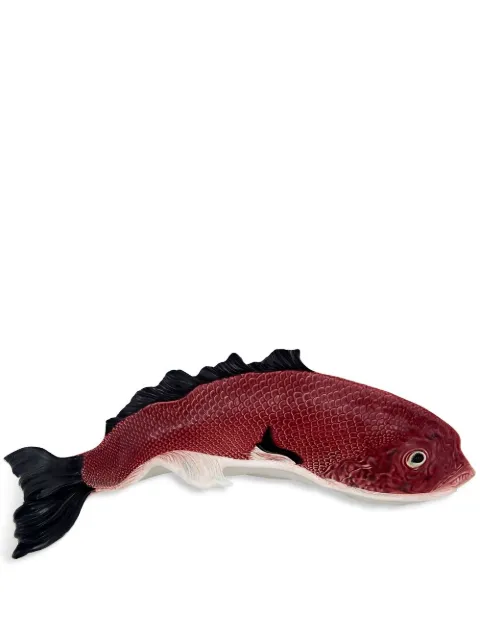 Bordallo Pinheiro 'Peixes' curved platter plate Red 65001543