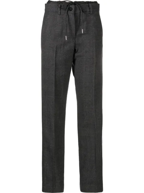 sacai drawstring-fastening straight-leg trousers Grey 2206269