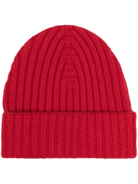 Barrie ribbed cashmere beanie Red A00C30831