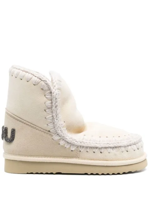 Mou 18 glitter logo ankle boots Neutrals FW101050A