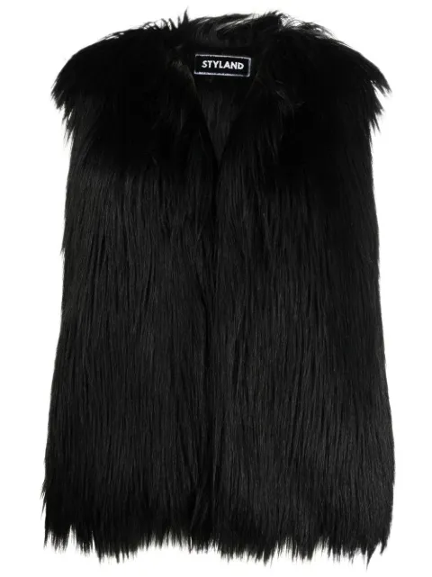 STYLAND faux-fur gilet Black FW22J005246288