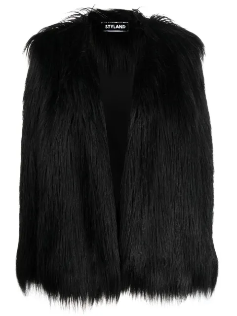 STYLAND faux-fur jacket Black FW22J004246288