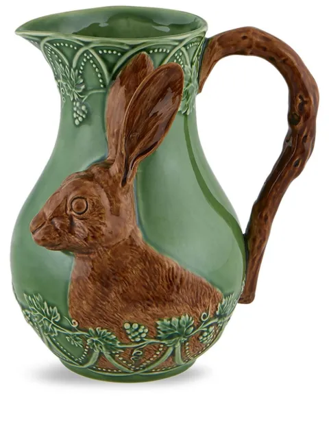 Bordallo Pinheiro 'Bosque' hare pitcher Green 65027273