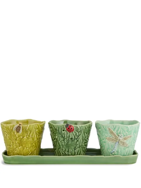 Bordallo Pinheiro 'Jardim De Insetos' three-set Green 65019406