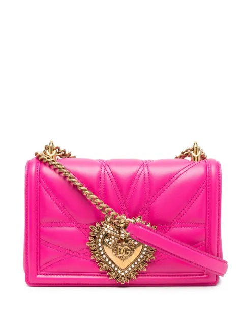 Dolce & Gabbana medium Devotion quilted shoulder bag Pink BB7158AW437