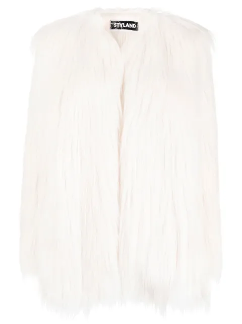 STYLAND faux-fur jacket White FW22J004246288