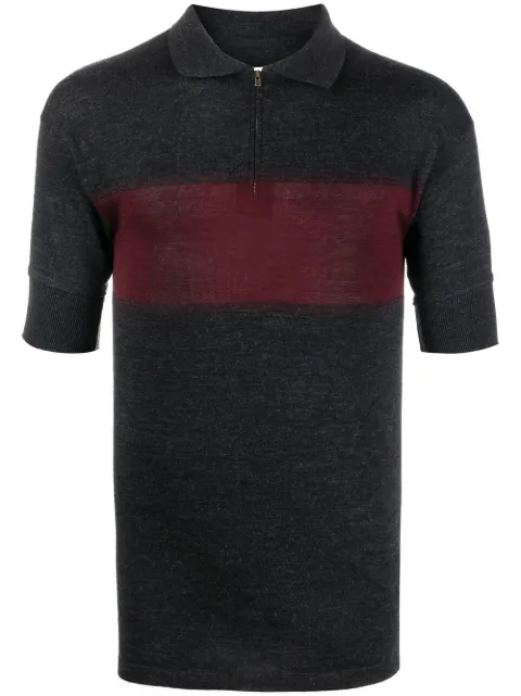 Maison Margiela two-tone zip-up polo shirt Grey S50GL0042S18149