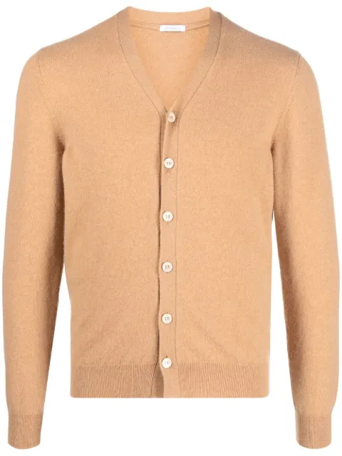 Malo v-neck cashmere cardigan Brown UXG010F1K02
