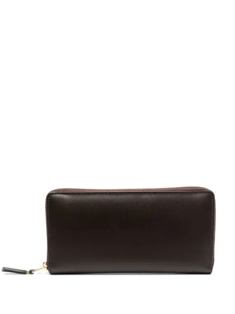 Comme Des Garçons Wallet zip-up calf leather cardholder Brown SA0110