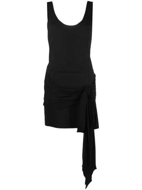 Philosophy Di Lorenzo Serafini draped tie short dress Black A04567118