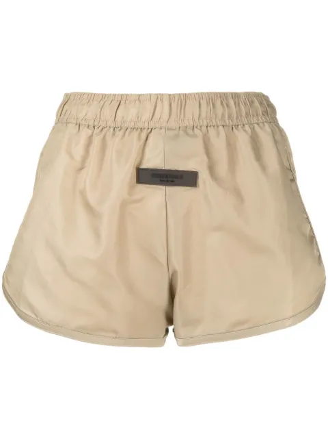 FEAR OF GOD ESSENTIALS logo-patch track shorts Green 160BT213113FW