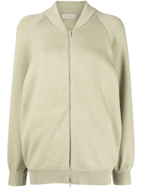 FEAR OF GOD ESSENTIALS zip-up knitted jacket Green 192BT213102FW