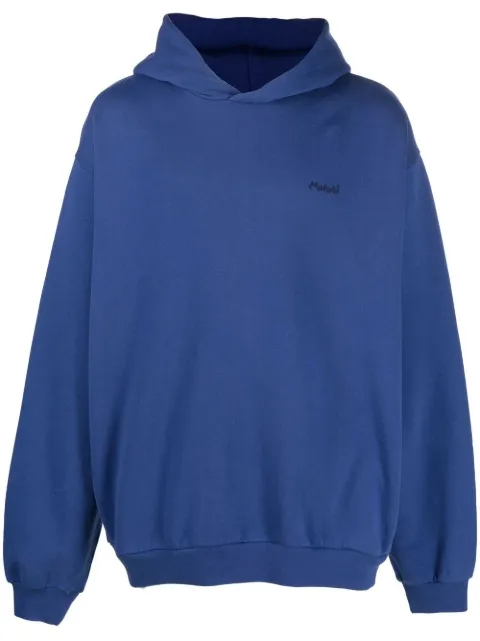 Marni logo-print hoodie Blue FUMU0067P0USCU67