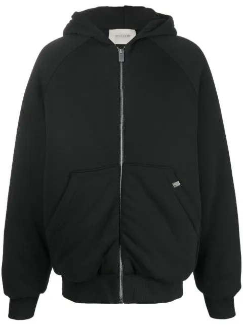 1017 ALYX 9SM logo-embroidered hooded bomber jacket Black AAMOU0320FA01