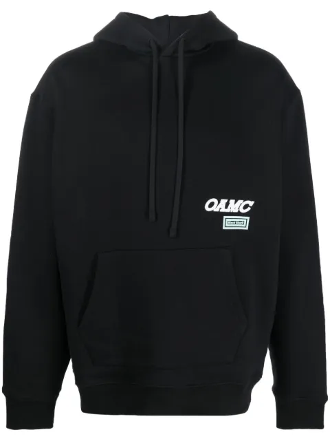 OAMC logo-print hoodie Black 22A28OAJ20COT00778
