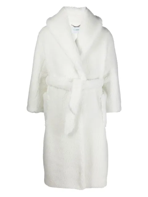 Casablanca teddy-texture bathrobe White WF22OT052