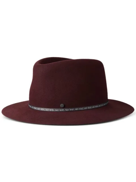 Maison Michel Andre collapsible fedora hat Red 1003132003