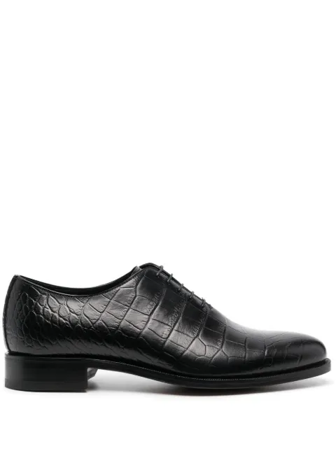 Scarosso crocodile-effect lace-up shoes Black IGNAZIOOXFOBLACROC