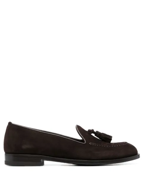 Scarosso Sienna tasselled leather loafers Brown SIENNALOAFBROSUED