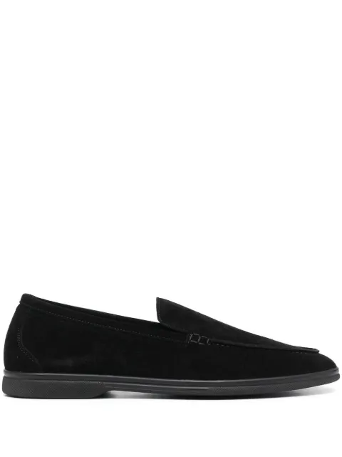 Scarosso Ludovico almond-toe suede loafers Black LUDOVICOLOAFBLASUED