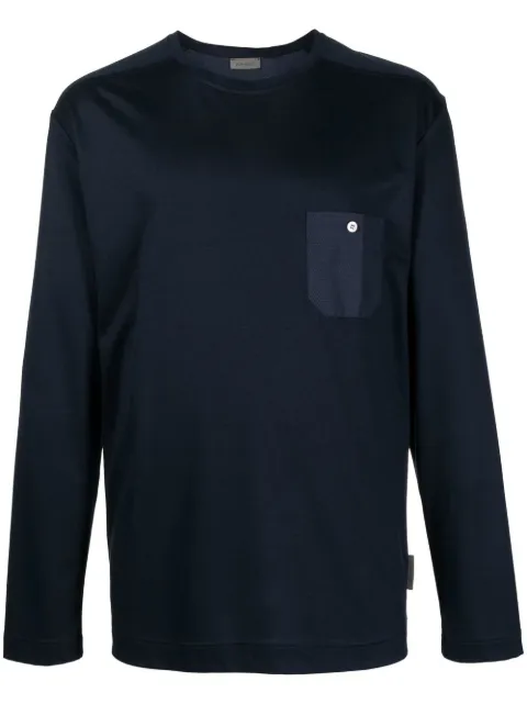 Zimmerli Modern Lounge long-sleeve T-shirt Blue 852021090