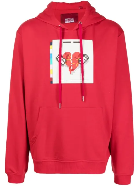 Mostly Heard Rarely Seen 8-Bit No More Heartbreaks long-sleeve hoodie Red MHEB08BBKH01