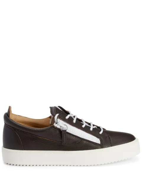 Giuseppe Zanotti Frankie double-zip low-top sneakers Brown RM00091K05