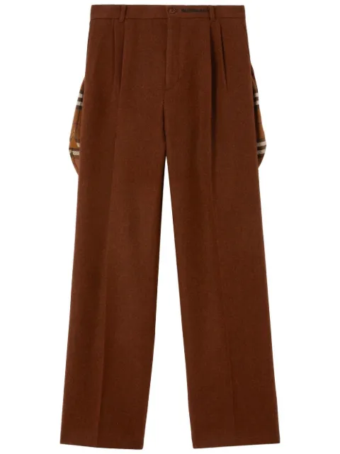 Burberry pleated wide-leg trousers Red 8061077