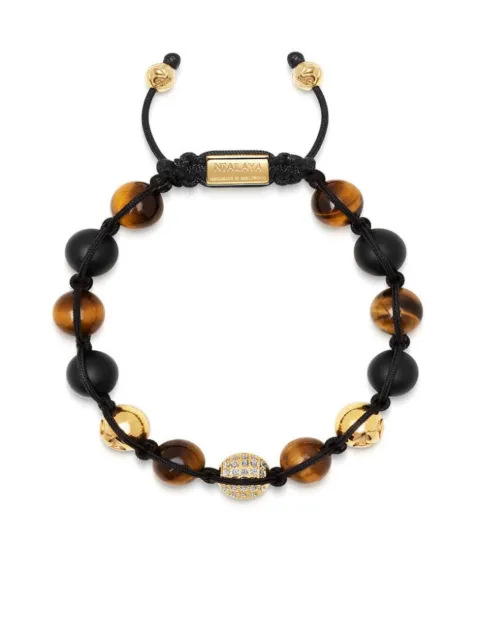Nialaya Jewelry tiger-eye beaded bracelet Brown MCZ10ST053