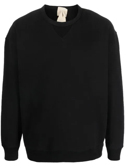 Ten C logo-patch crewneck sweatshirt Black 22CTCUF03149A06455