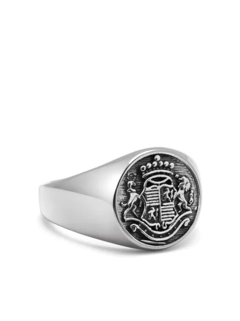Nialaya Jewelry Crest signet ring Silver MRING142