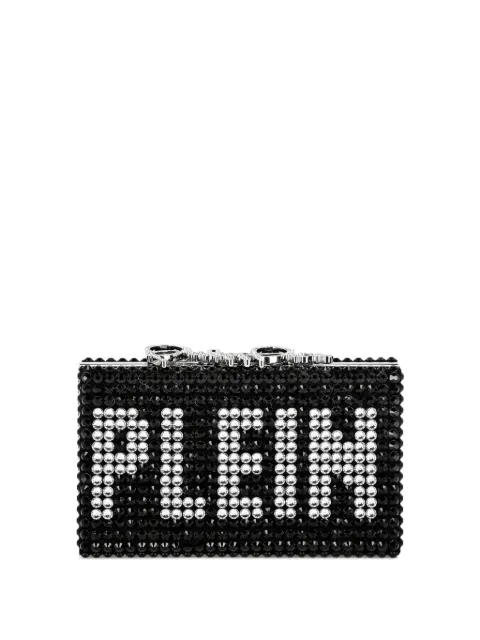 Philipp Plein crystal-embellished clutch bag Black FABAWBB0613PLE010N